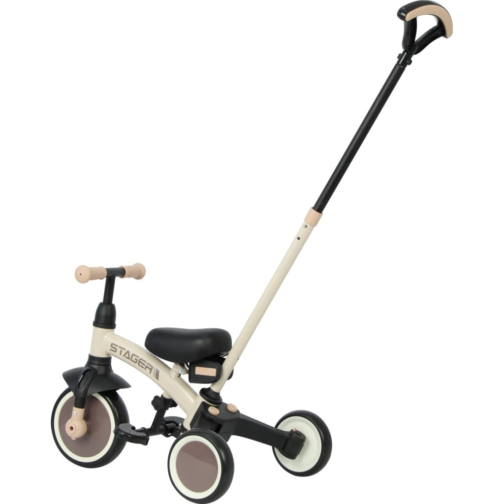 Дитячий велосипед QPlay Stager 3 в 1 з ручкою, біговел, Beige-Brown (T80STAGERBeigeBrown) - изображение 9