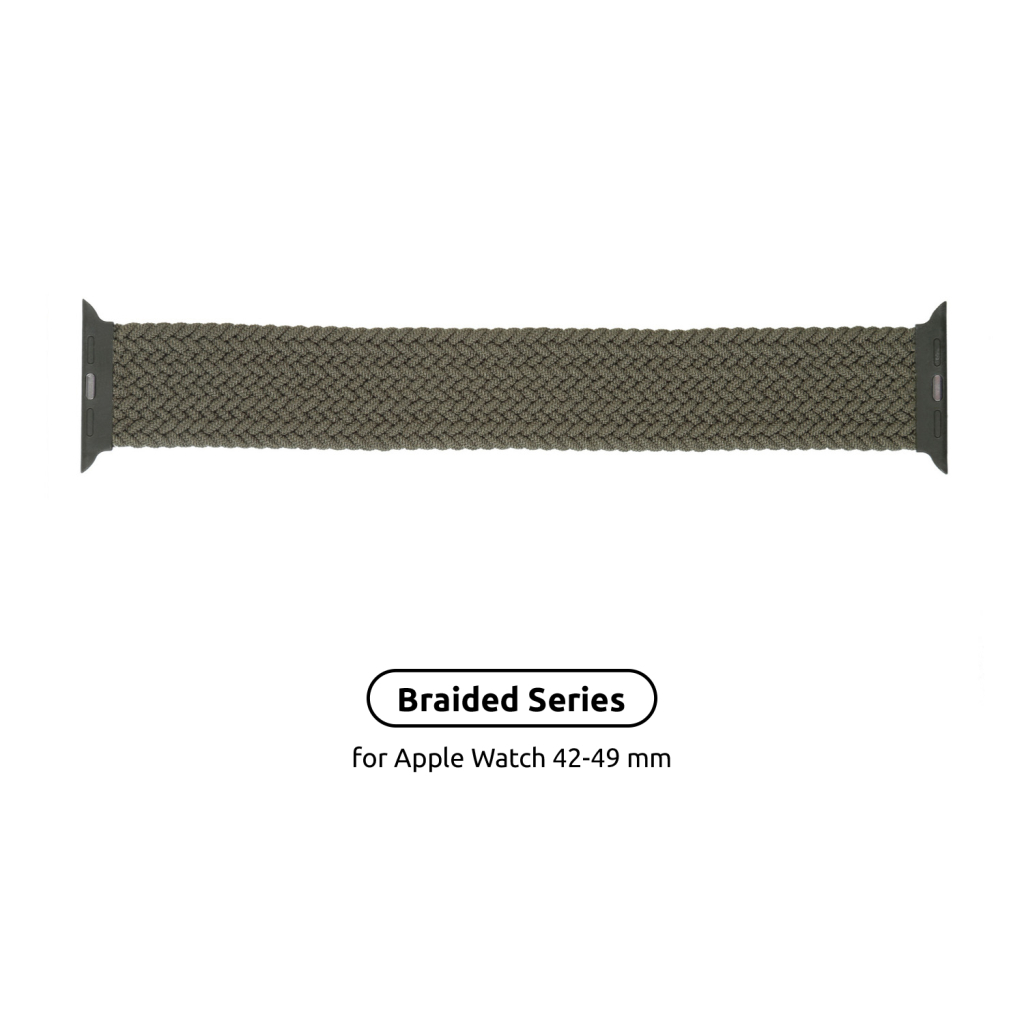 Ремінець до смарт-годинника Armorstandart Braided Solo Loop для Apple Watch 49/46/45/44/42 (Series 1-3) Inverness Green Size 8 (160 mm) (ARM58076) - зображення 1