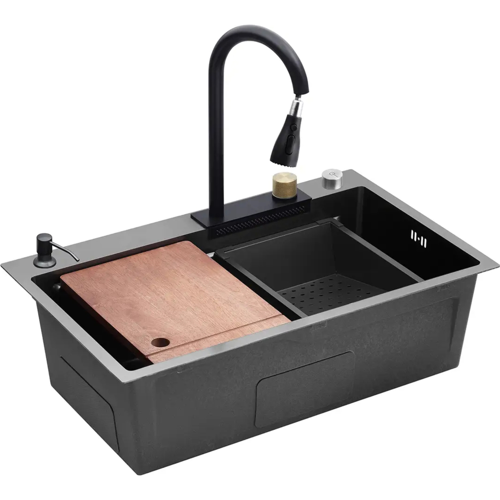 Мийка кухонна Kroner Schwarze-SET7546HMPVD (CV032277) - зображення 5