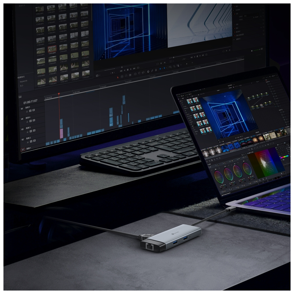 Концентратор TP-Link USB 3.0 6-in-1 2xUSB 3.0 + 1xUSB-C + 1xHDMI + 1xRJ45 + PD 100W (UH6120C) - зображення 12