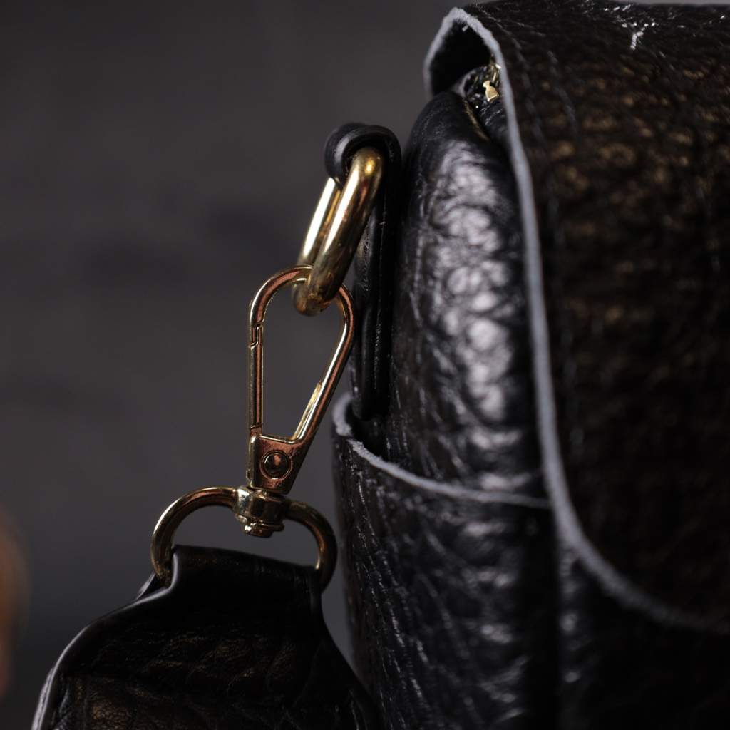 Сумка Vintage З натуральної шкіри Чорна (22405) - зображення 11