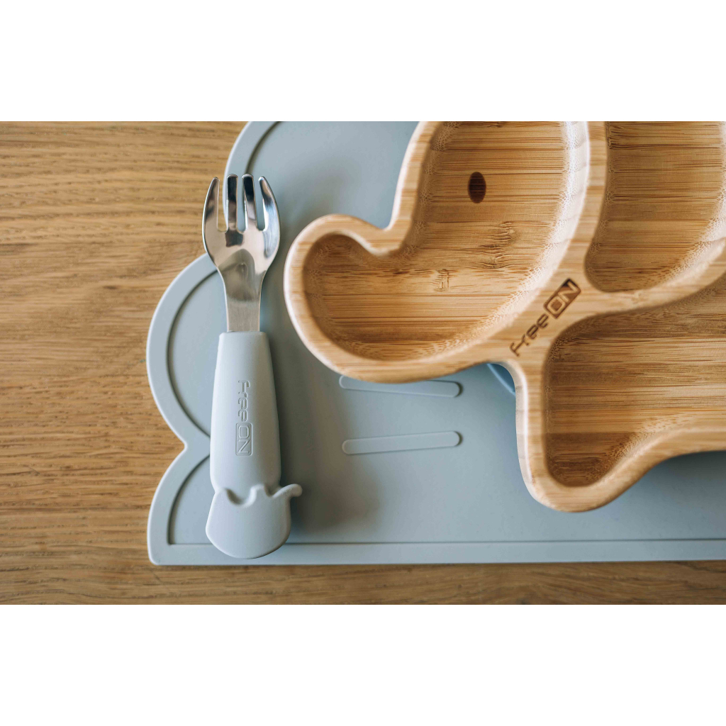 Набір дитячого посуду FreeON Lion силіконовий килимок для годування,, grey (46378) - picture 3