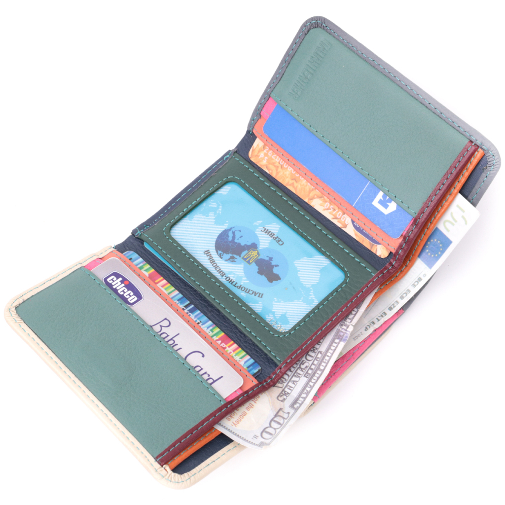 Гаманець ST Leather З натуральної шкіри Різнокольоровий (22495) - зображення 6