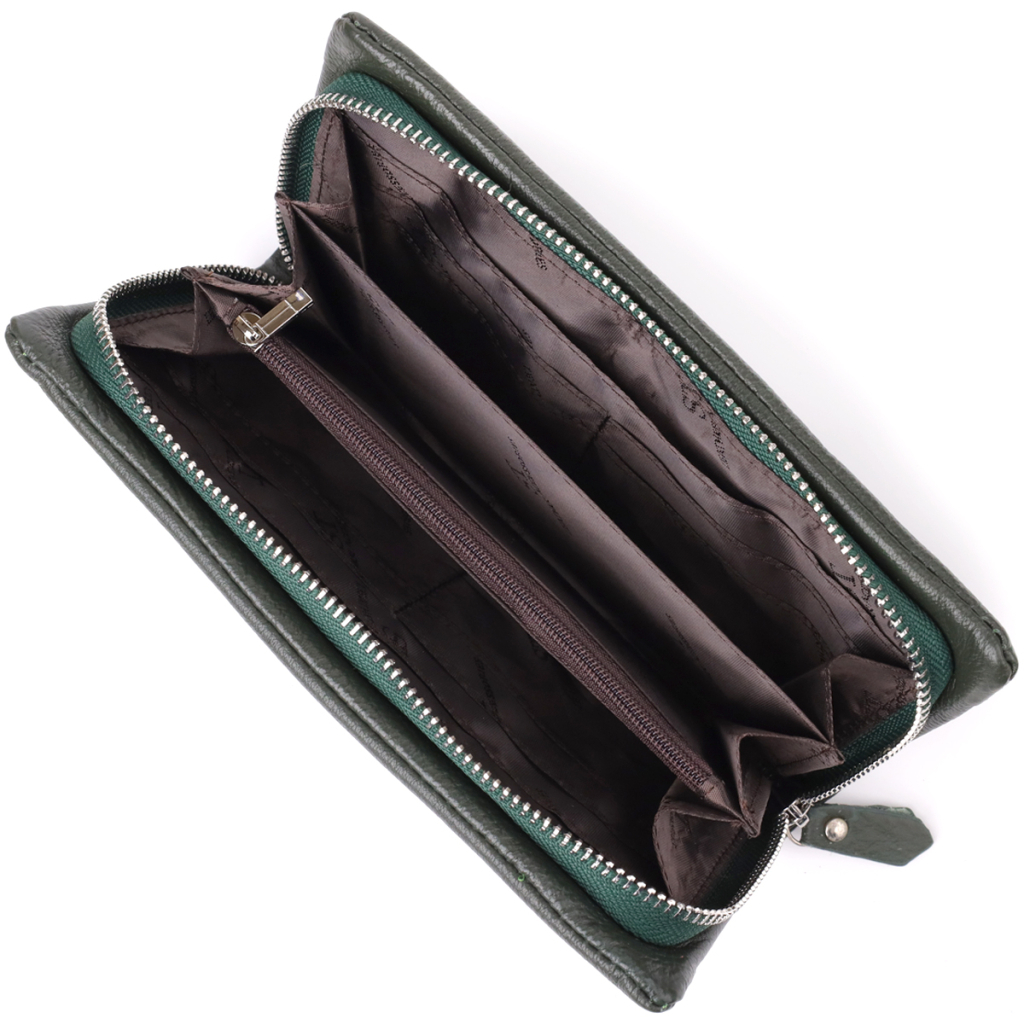 Гаманець ST Leather З відділенням під телефон Зелений (23103) - зображення 5