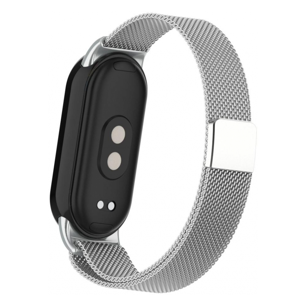 Ремінець до фітнес браслета Armorstandart Milanese Magnetic Band для Xiaomi Mi Band 8 Silver (ARM69917) - зображення 2