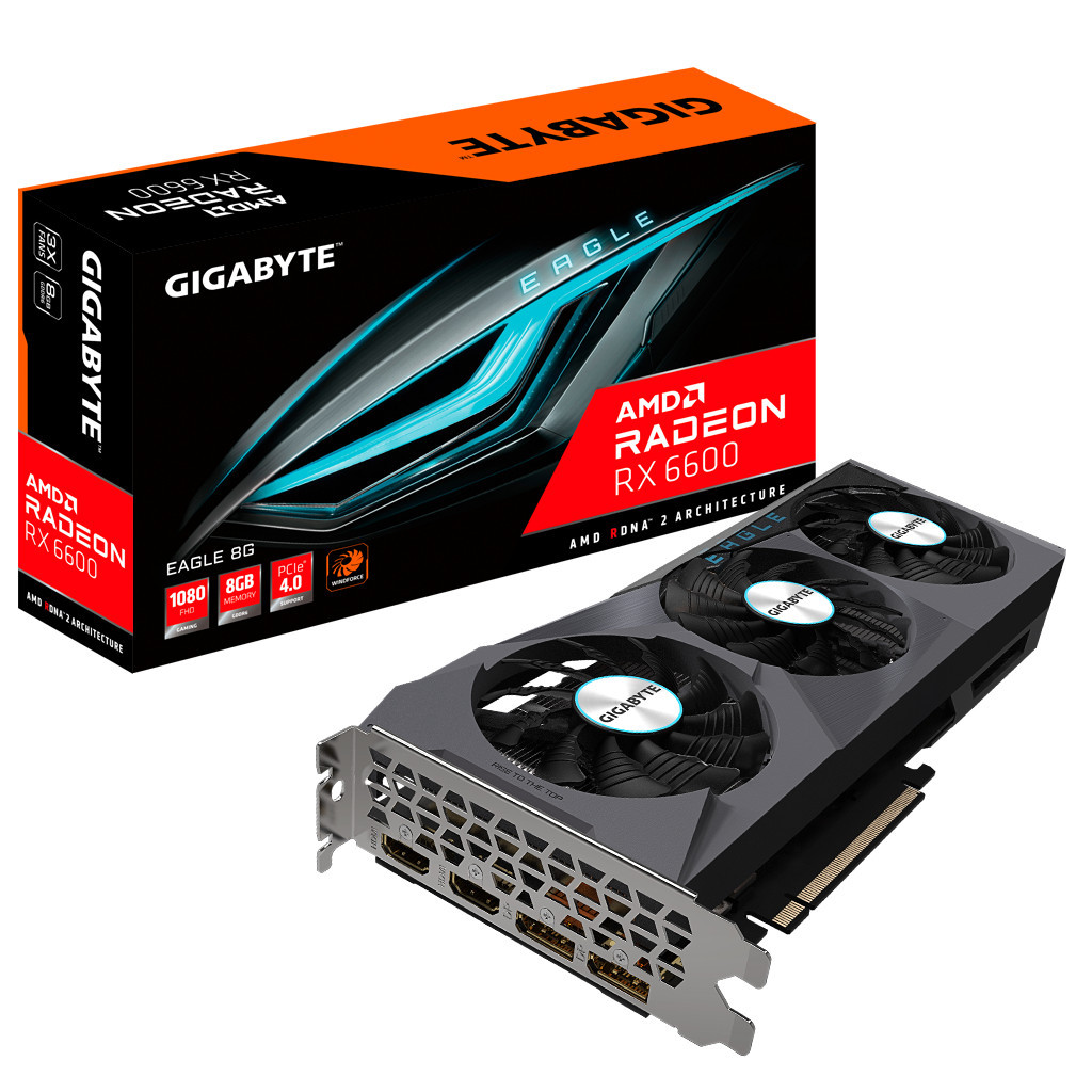 Відеокарта GIGABYTE Radeon RX 6600 8Gb EAGLE (GV-R66EAGLE-8GD) - зображення 1