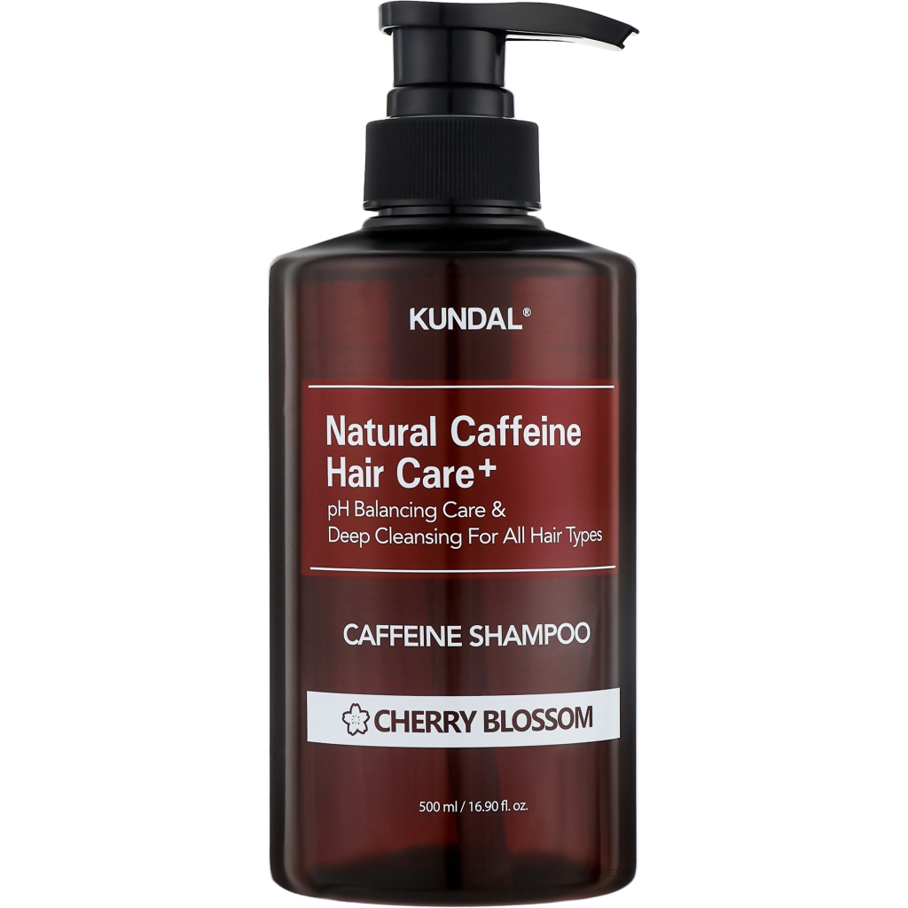 Шампунь Kundal Natural Caffeine & Intensive Scalp Care Shampoo Cherry Blossom 500 мл (8809568745772) - зображення 1
