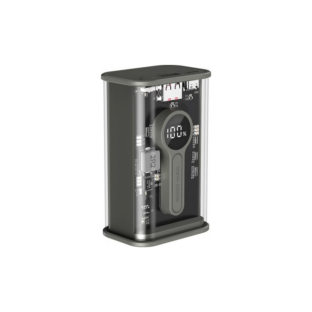 Батарея універсальна Gembird 9000mAh, QC3.0, Transparent (PB09-TQC3-01) - зображення 2