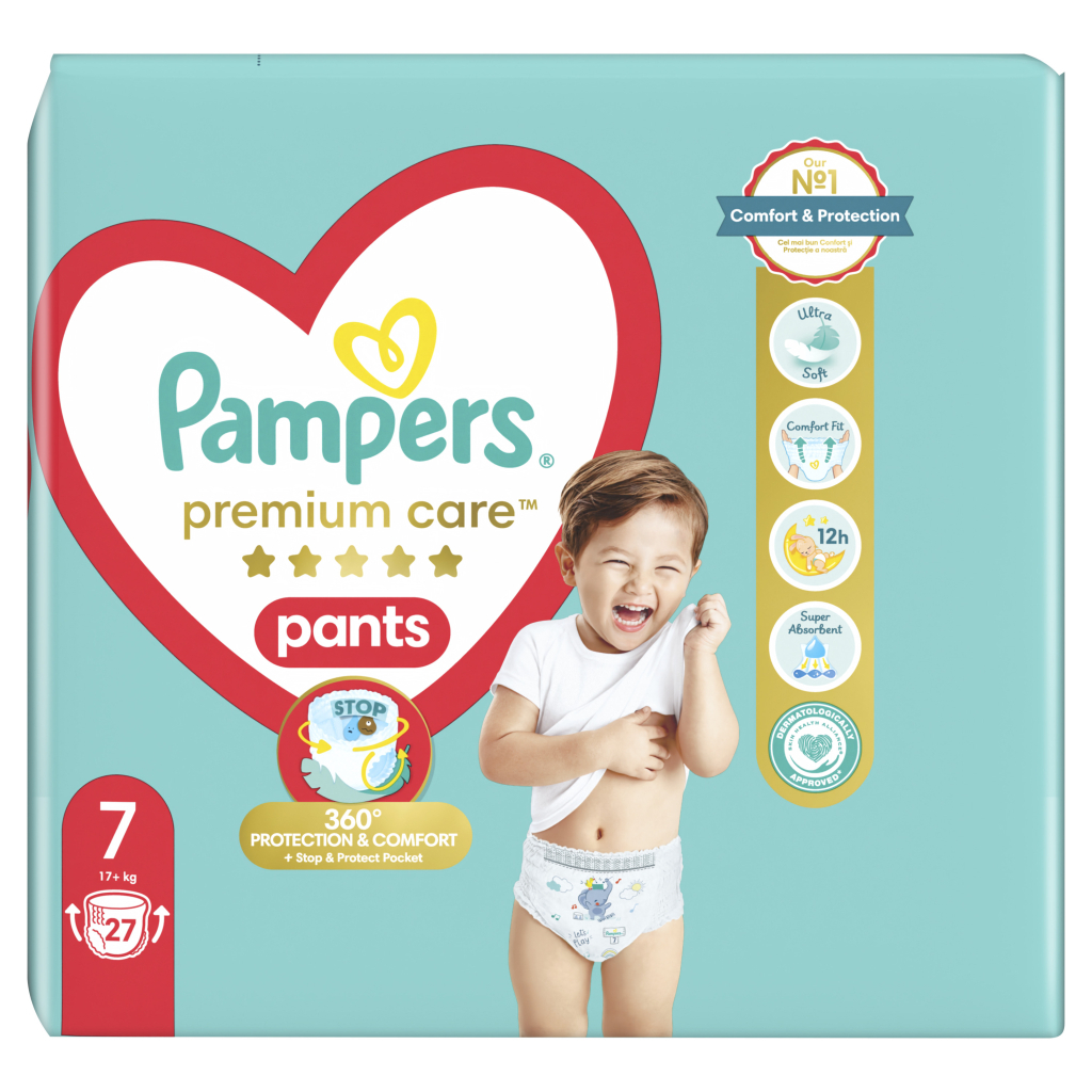 Підгузки Pampers Premium Care Pants Трусики Розмір 7 (17+ кг) 27 шт. (8006540807026) - зображення 2