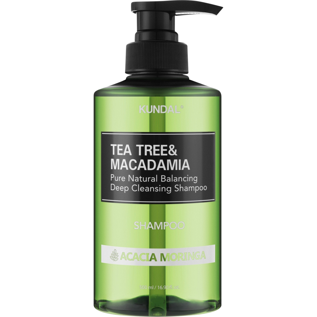 Шампунь Kundal Tea Tree & Macadamia Deep Cleansing Shampoo Acacia Moringa 500 мл (8809809421243) - зображення 1
