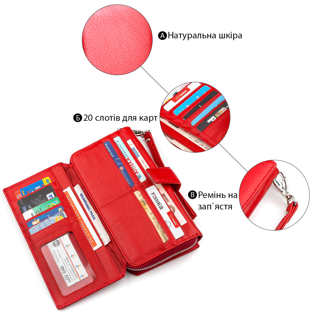 Гаманець ST Leather Червоний (18456) - зображення 4