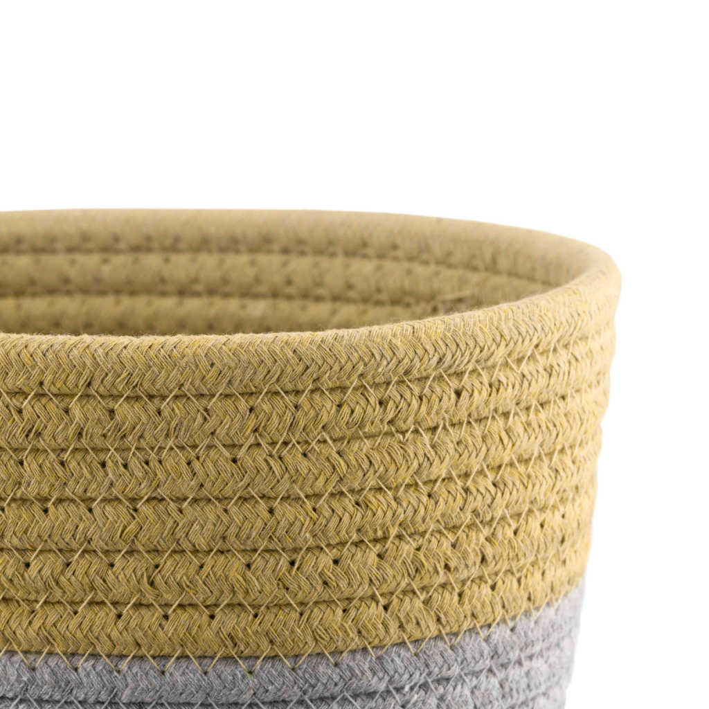 Кошик для зберігання Ardesto Vigor Плетений Бавовняний шпагат Коричневий / сірий 3.5 л (ARHC2504BG) - зображення 3