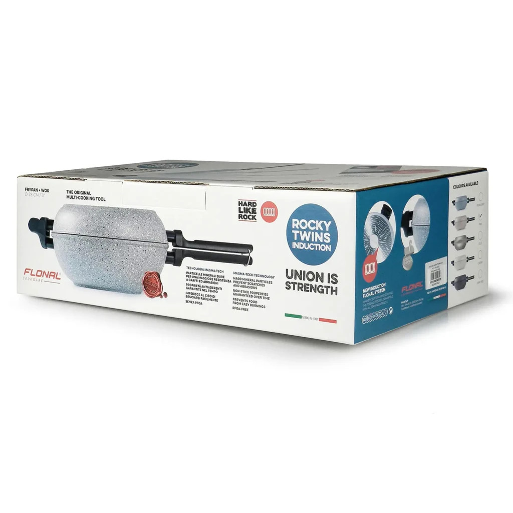 Сковорода Flonal Dura Induction Rocky Twins 28 см подвійна з решіткою (RKIWP2830) - зображення 6