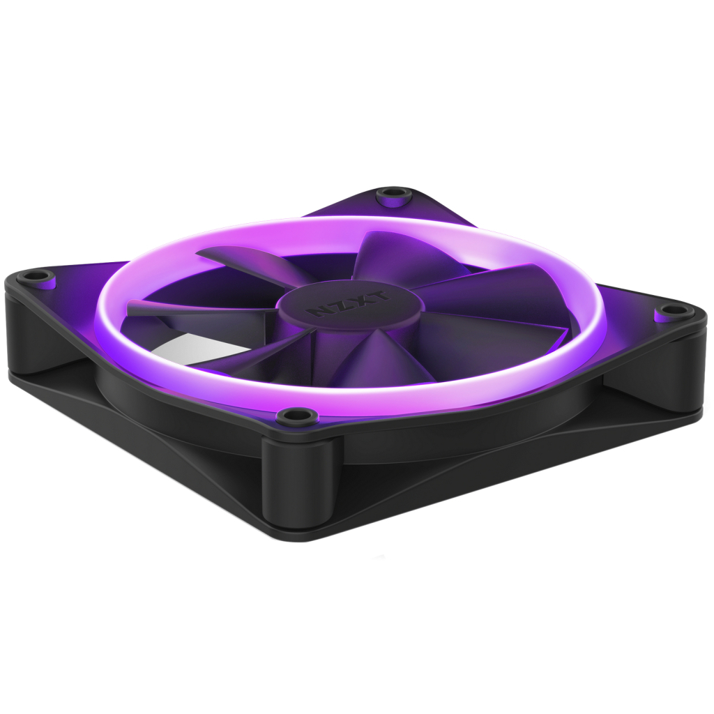Кулер до корпусу NZXT F140RGB Single (Black) (RF-R14SF-B1) - зображення 5