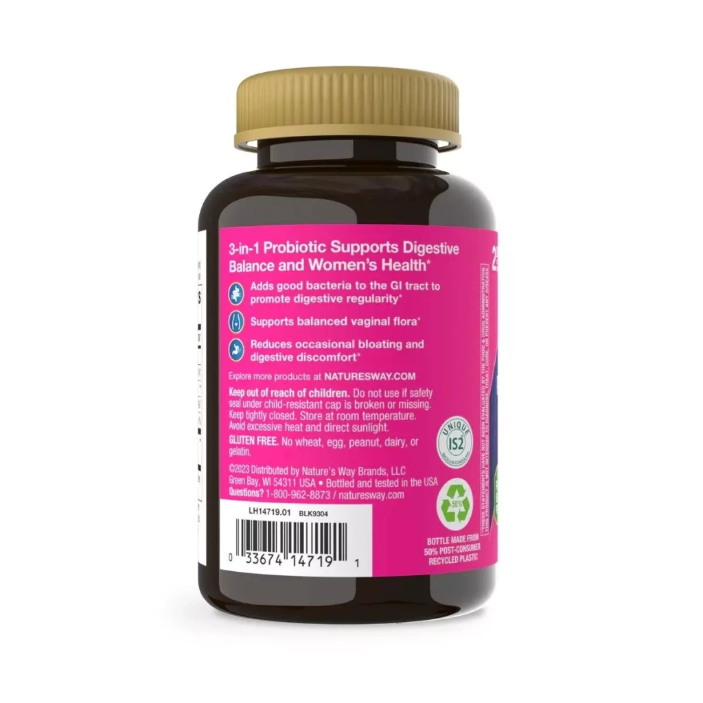 Вітамінно-мінеральний комплекс Nature's Way Пробіотики для жінок, смак апельсина, Women''s Probiotic, 50 (NWY14719) - зображення 3