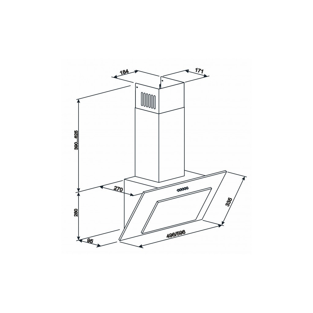 Витяжка кухонна Eleyus VERTICAL 1000 50 BG - зображення 12