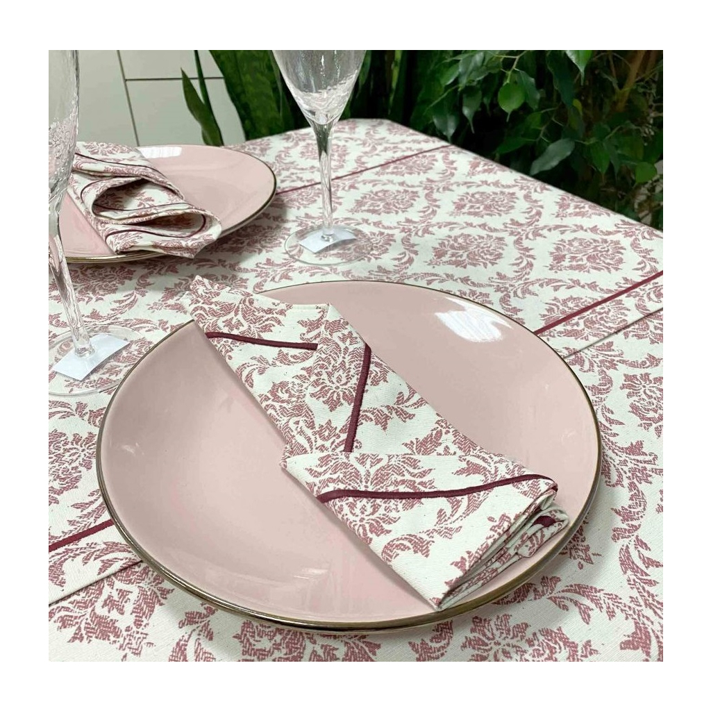 Серветка на стіл Прованс Avantime Версаль Бордо 40х40 см (17315) - зображення 1