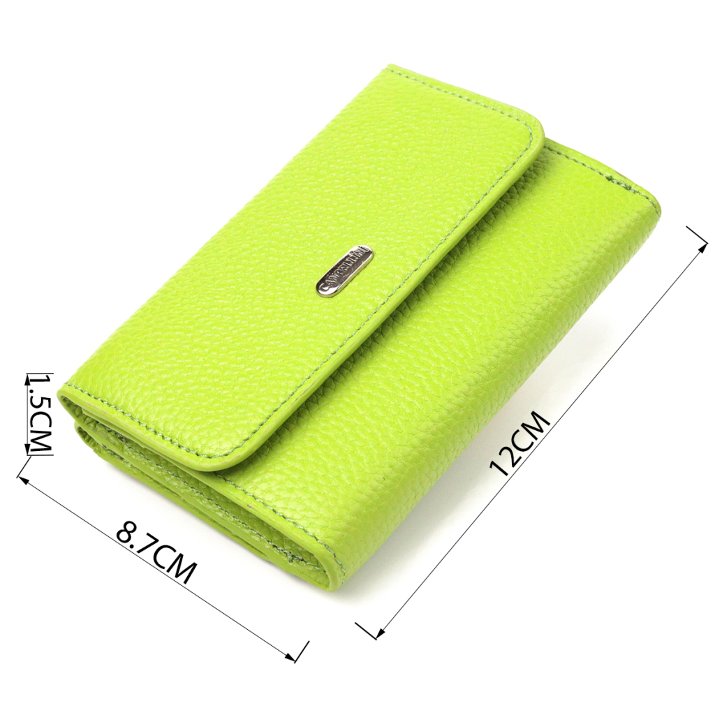 Гаманець Canpellini З натуральної шкіри флотар Салатовий (21598) - зображення 3