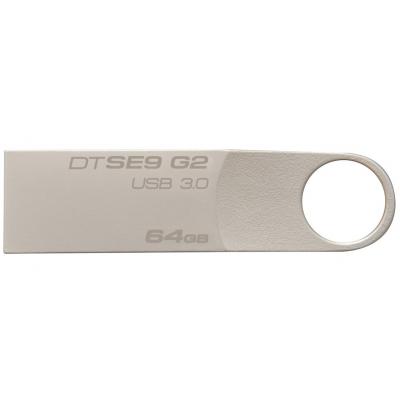 USB флеш накопичувач Kingston 64GB DTSE9 G2 Metal Silver USB 3.0 (DTSE9G2/64GB) - зображення 1
