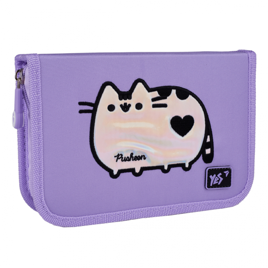 Пенал Yes Pusheen Shiny HP-0 твердий одинарний з двома клапанами (533628) - зображення 1