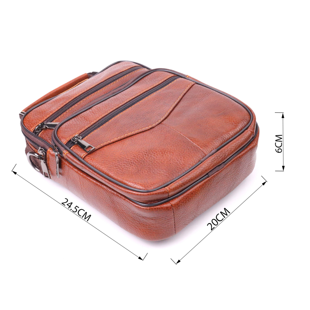 Сумка Vintage З ручкою шкіряна Руда (21277) - зображення 3