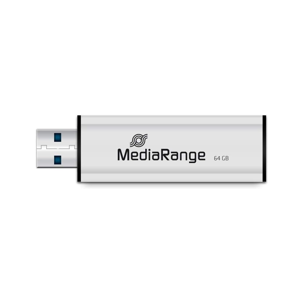 USB флеш накопичувач Mediarange 64GB Black/Silver USB 3.0 (MR917) - зображення 3