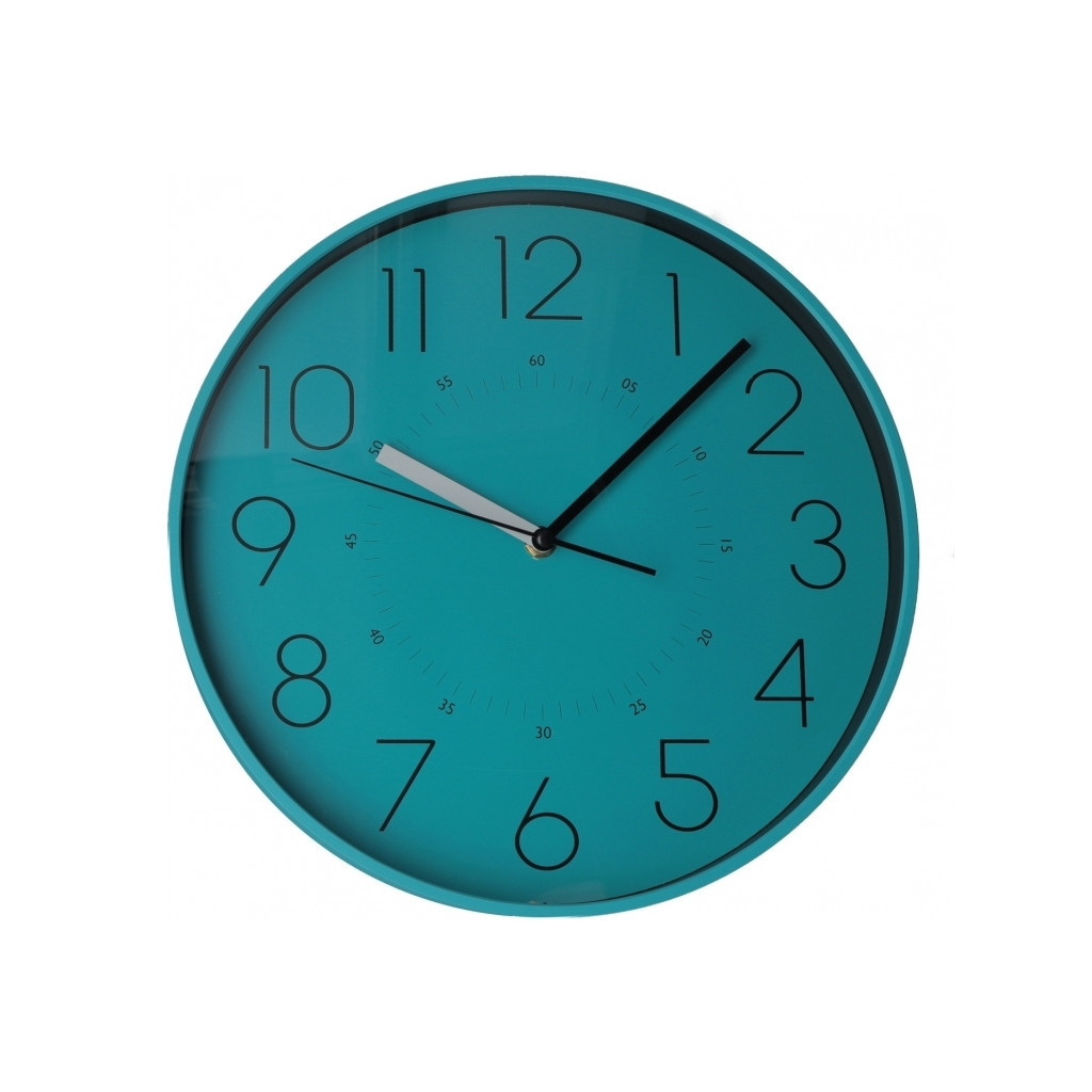 Настінний годинник Optima Flash пластиковий, бірюзово-синій (O52098) - зображення 1
