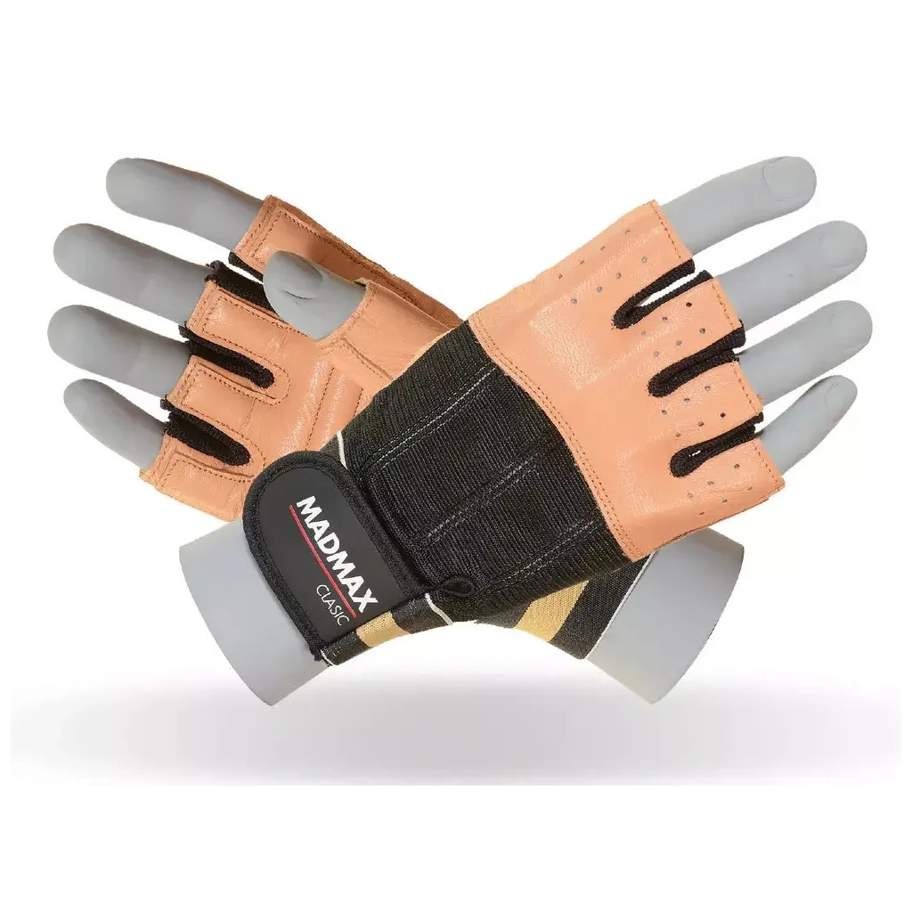 Рукавички для фітнесу MadMax MFG-248 Clasic Brown XXL (MFG-248-Brown_XXL) - зображення 1