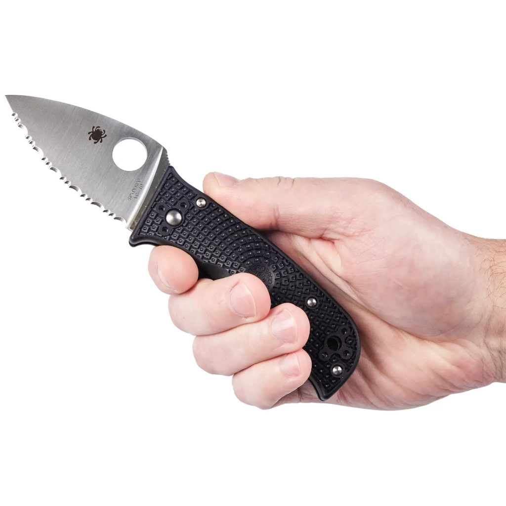Ніж Spyderco Lil Temperance 3 Lightweight Serrated Black (C69SBK3) - зображення 5
