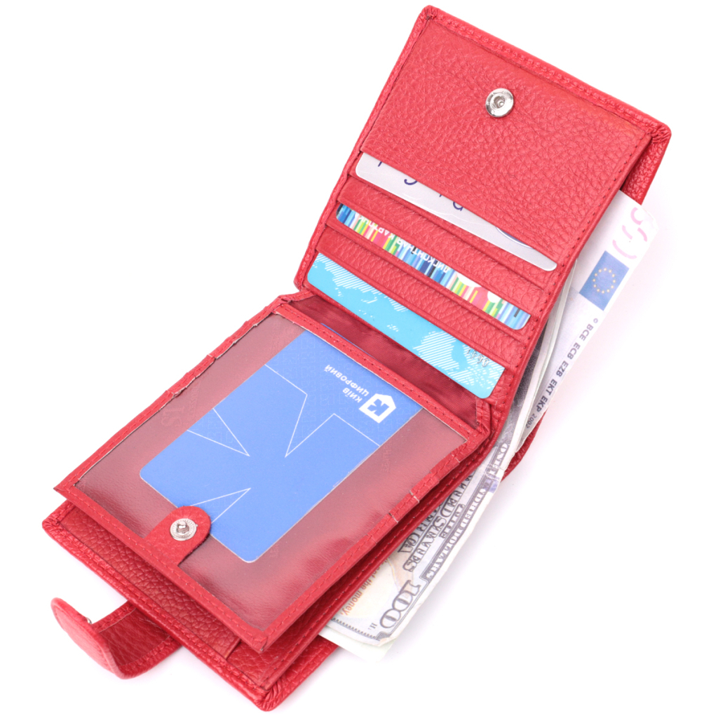 Гаманець ST Leather З натуральної шкіри Червоний (22555) - зображення 7