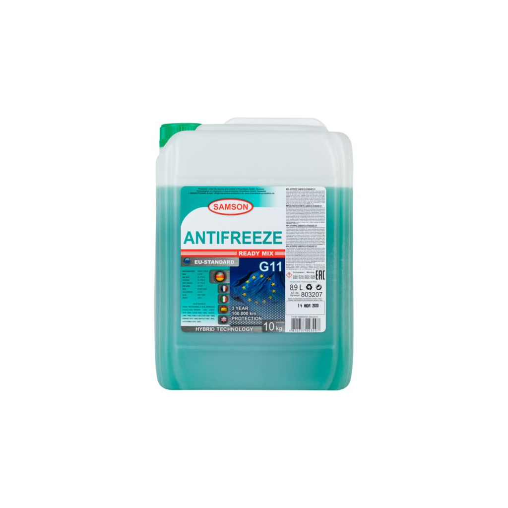 Антифриз SAMSON EU-Standard G11 (-40) 10кг. (зелений) (803207) - зображення 1