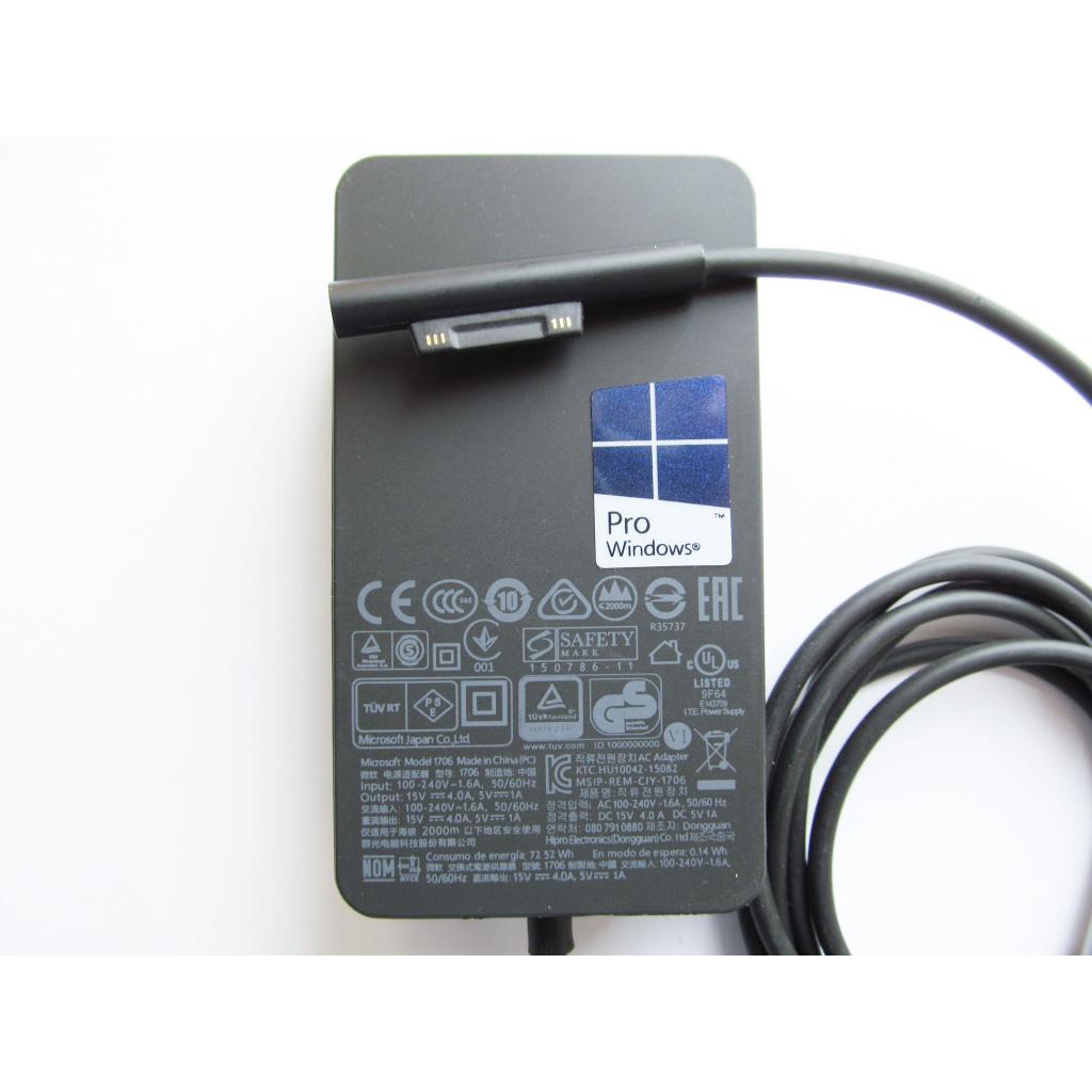 Блок живлення до планшета Microsoft 60W 15В, 4А, разъем special + USB (model 1706 / A40234) - picture 2