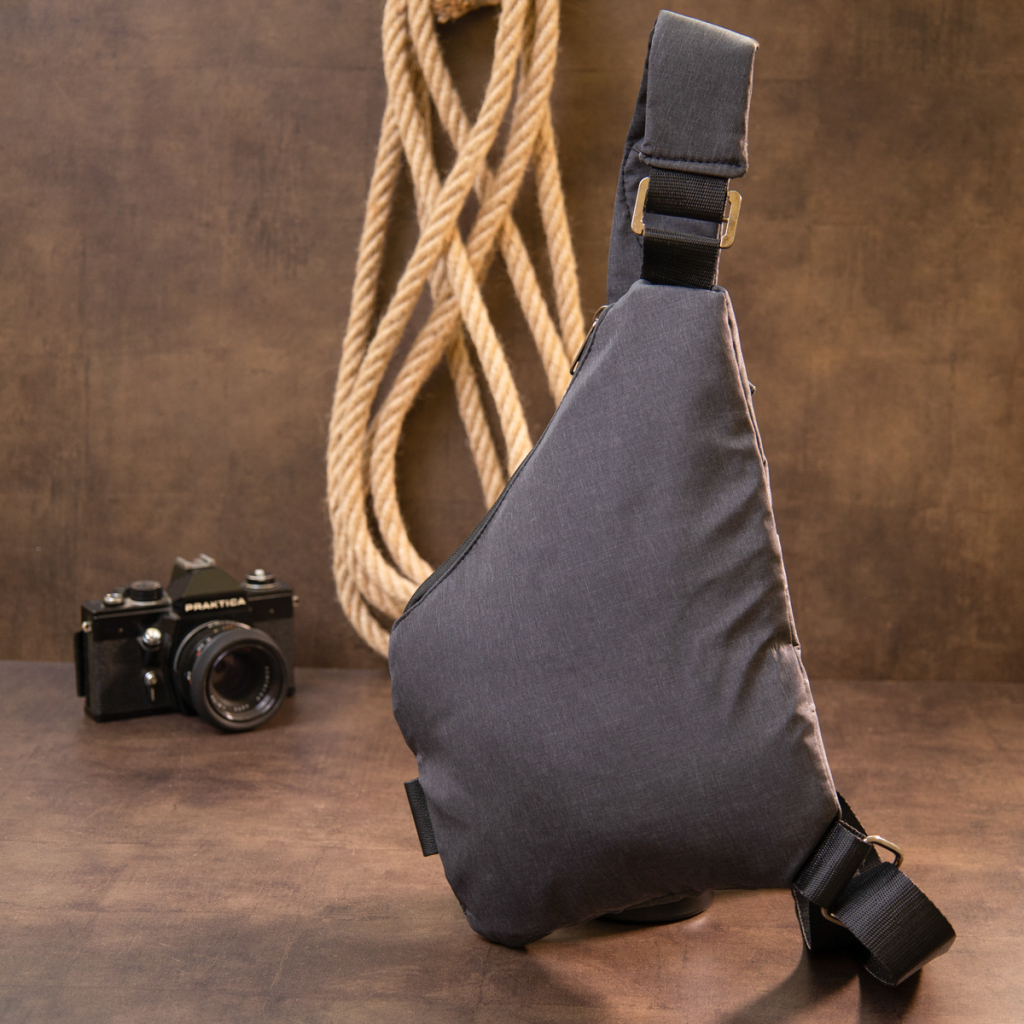 Сумка Vintage Слінг нейлонова Сіра (20558) - зображення 8