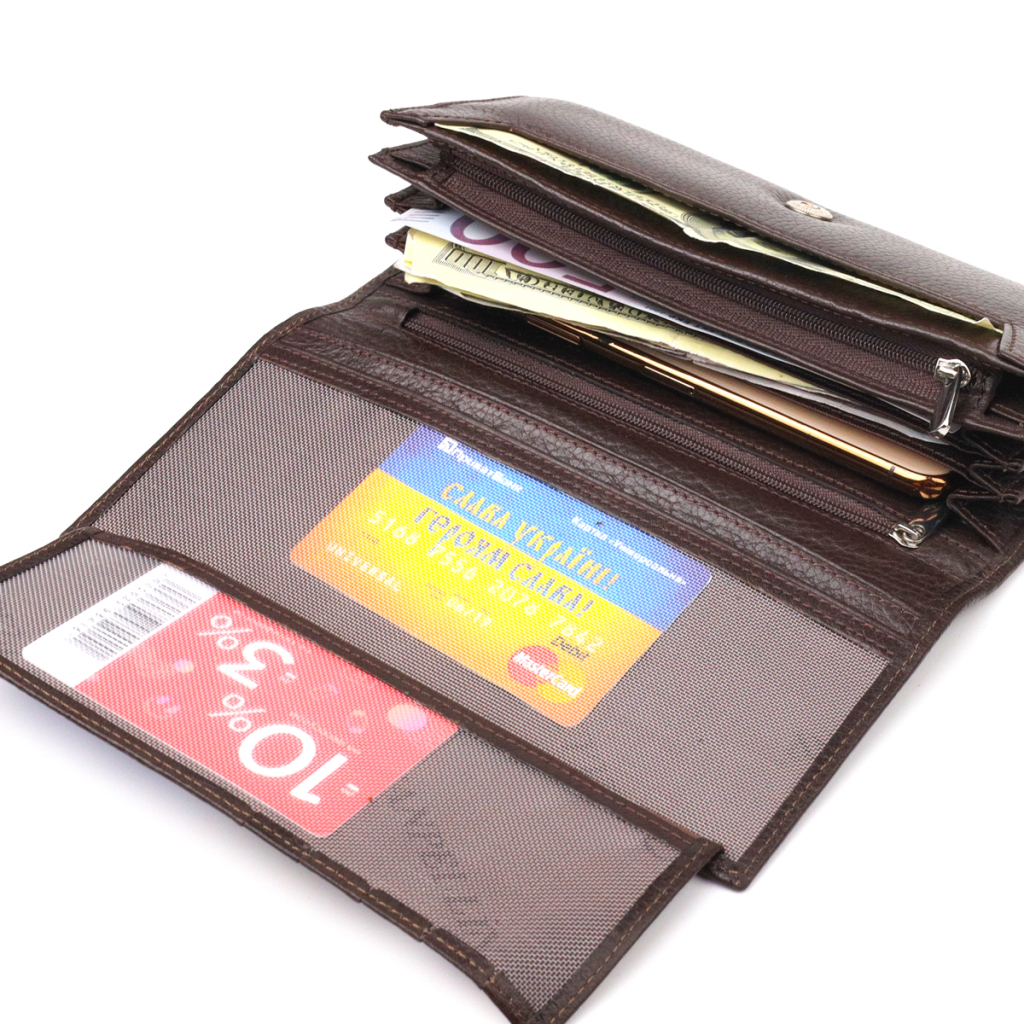 Портмоне Canpellini З натуральної шкіри Коричневе (21526) - зображення 7