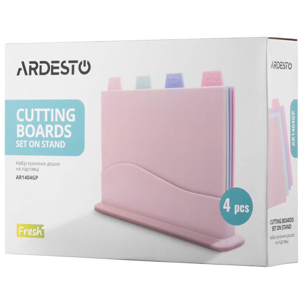 Дошка для нарізання Ardesto Fresh Set 4 шт 23,5 х 33,5 х 7 см (AR1404GP) - зображення 10