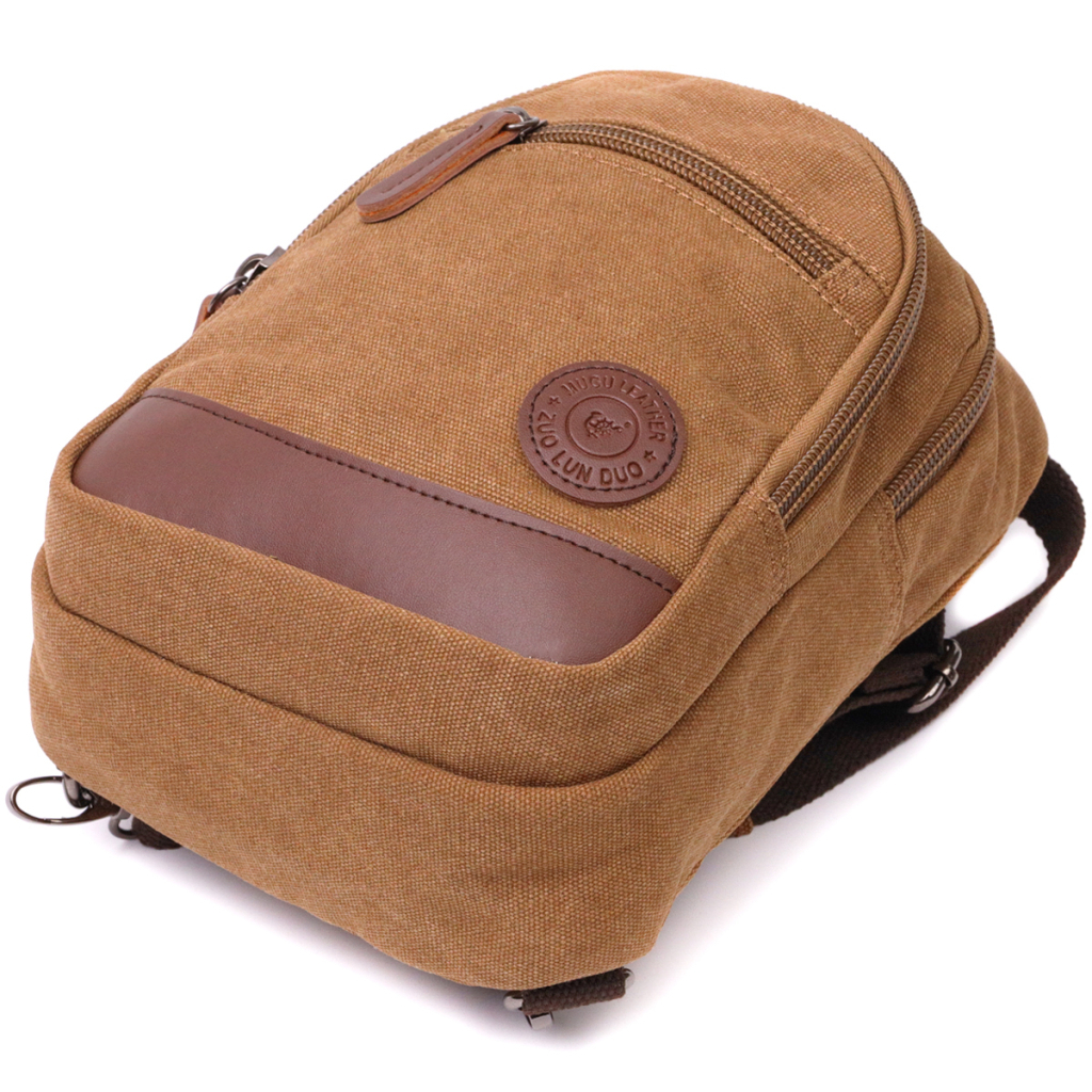 Сумка Vintage Для чоловіків через плече з ущільненою спинкою Коричнева (22177) - зображення 5