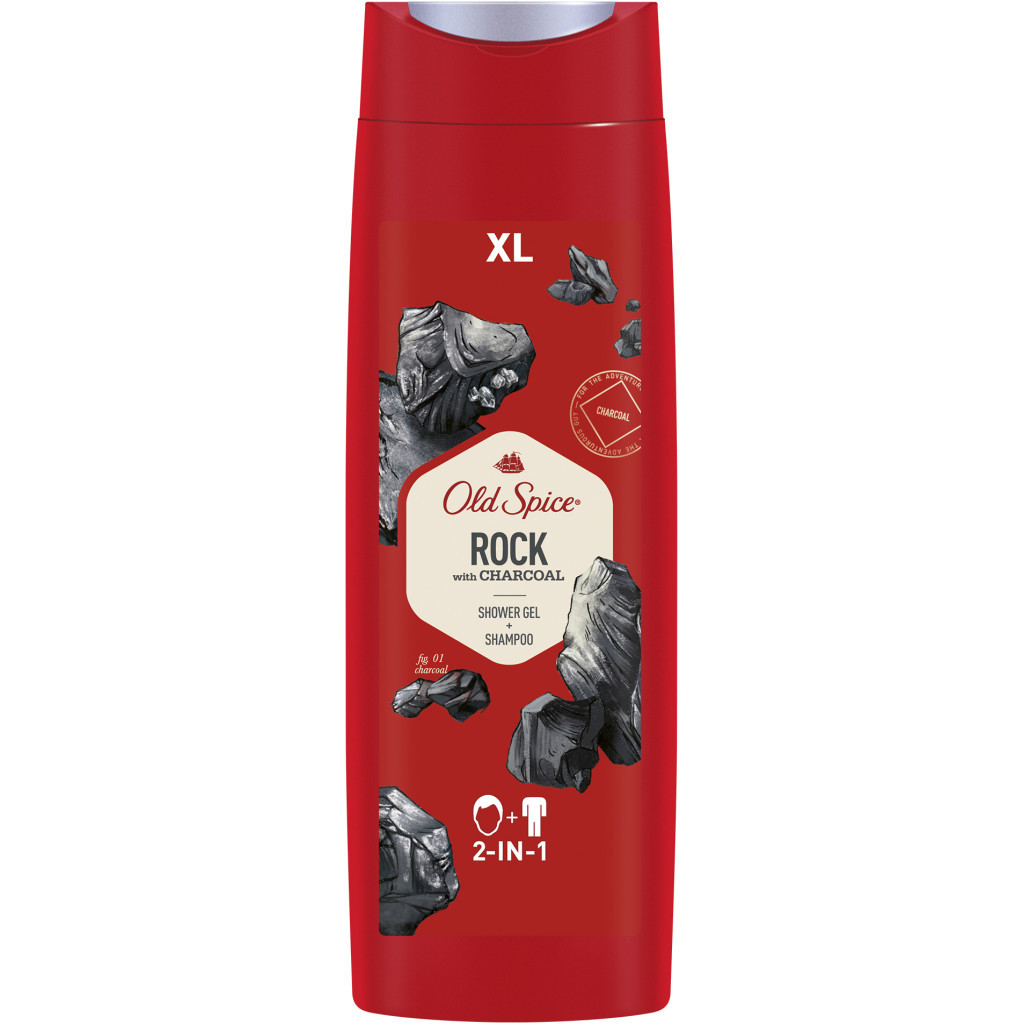 Гель для душу Old Spice 2-в-1 Rock with Charcoal 400 мл (8001841326207) - зображення 1