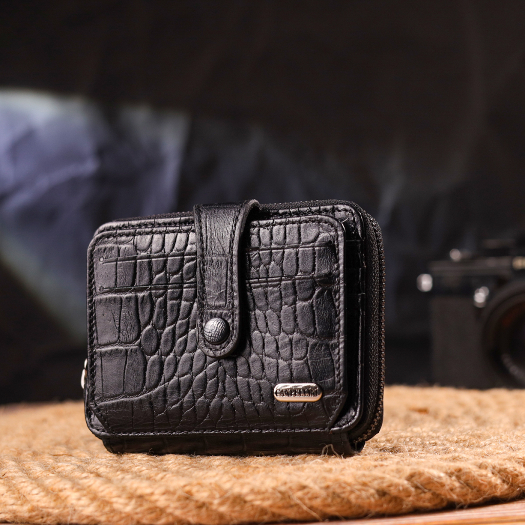 Портмоне Canpellini З натуральної шкіри Чорне (21491) - зображення 9