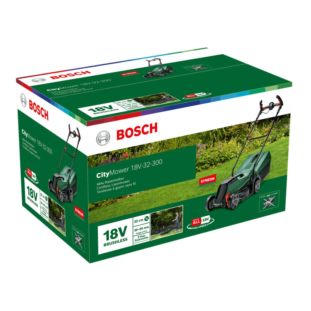 Газонокосарка Bosch CityMower 18V-32-300 18V, 32см, 31л, 30-60мм, 8.8кг (без АКБ та ЗП) (0.600.8B9.A08) - зображення 9