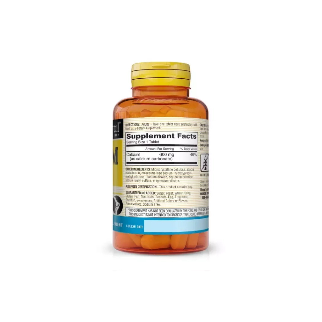 Мінерали Mason Natural Кальцій 600 мг, Calcium 600 mg, 100 таблеток (MAV08531) - зображення 2