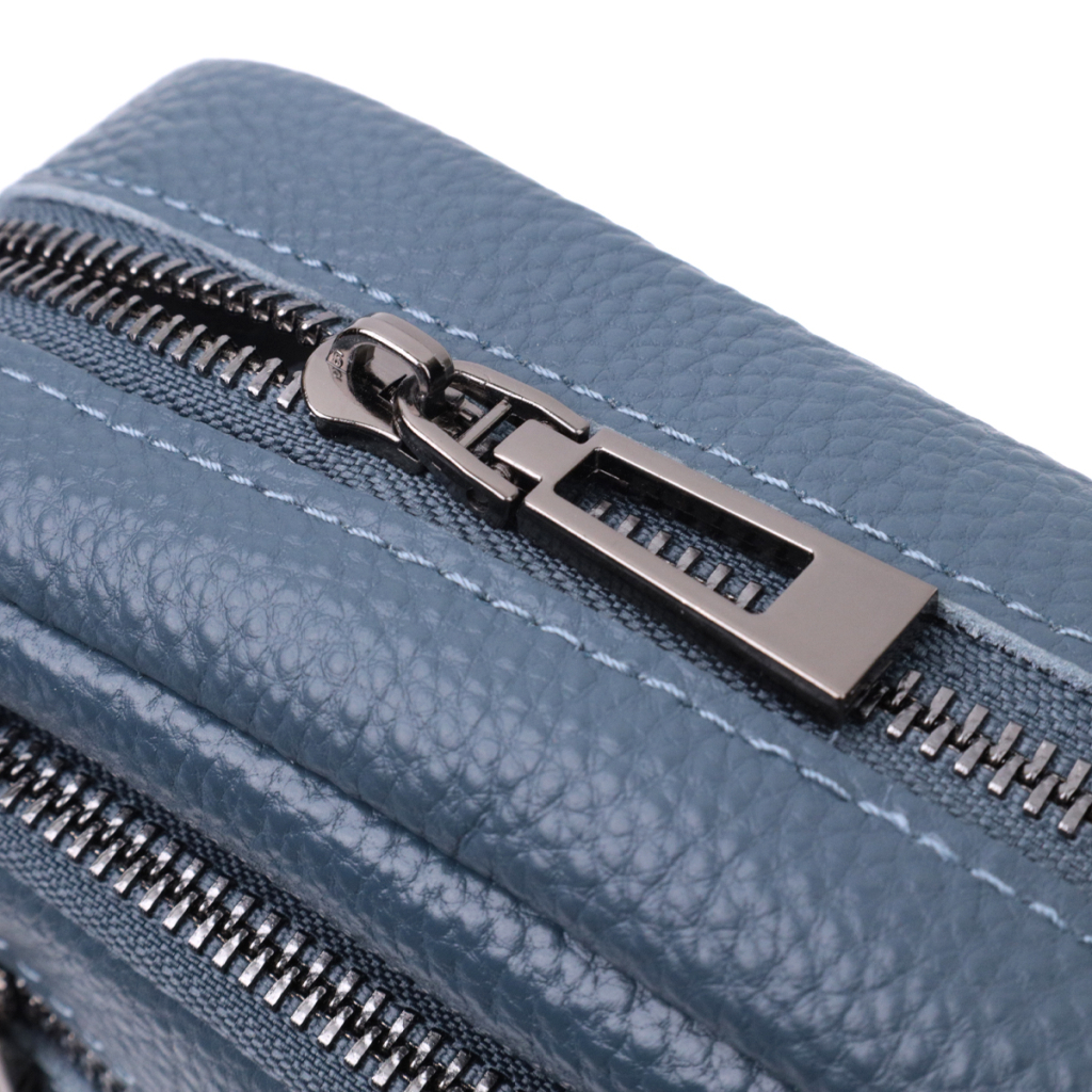 Сумка Vintage Жіноча з накладною кишенею з натуральної шкіри Синя (22641) - зображення 7