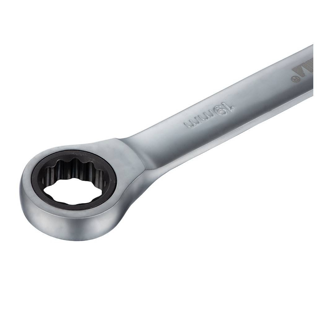 Ключ Sigma ріжково-накидний з тріскачкою 19мм CrV satine (6022191) - зображення 5