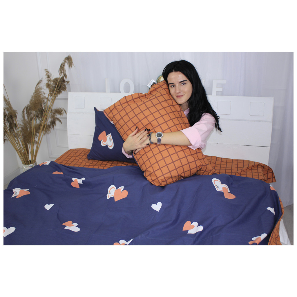 Постільна білизна MirSon Бязь Premium 17-0442 Blue orange 200х220 (2200003074017) - зображення 5