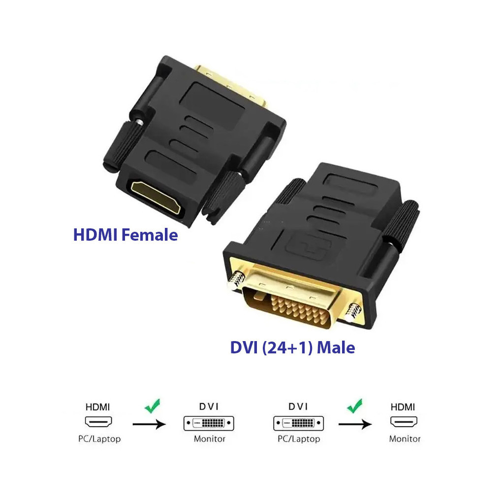 Перехідник DVI-D (24+1) male to HDMI female 1080p ST-Lab (U-994) - изображение 5