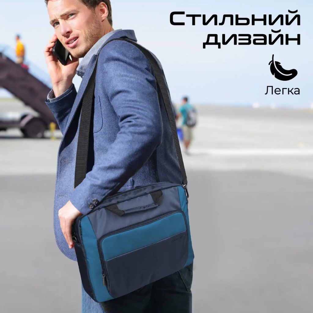 Сумка для ноутбука Promate 15.6" Limber-MB blue (limber-mb.blue) - зображення 4