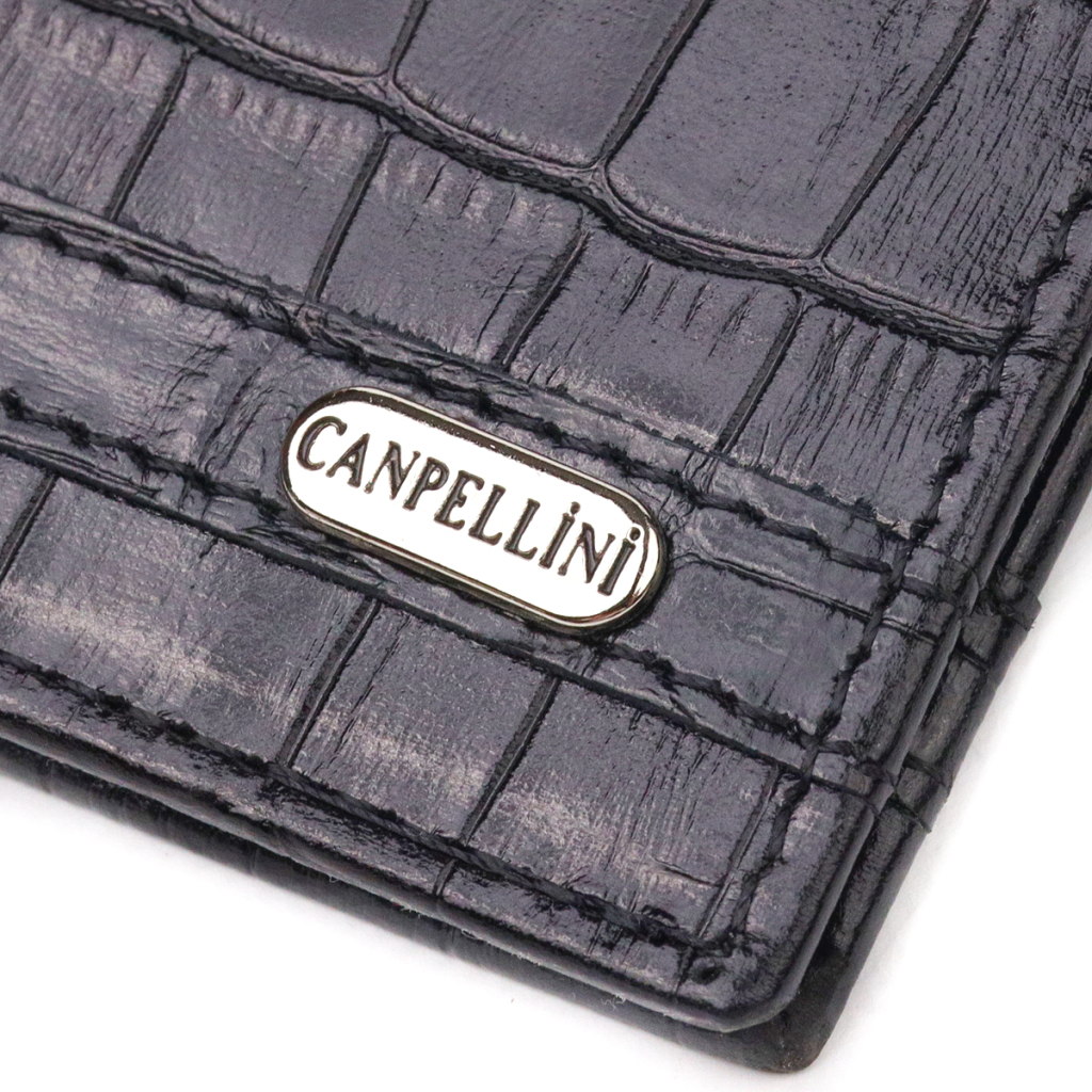 Гаманець Canpellini Затискач з натуральної шкіри Чорний (21520) - зображення 5