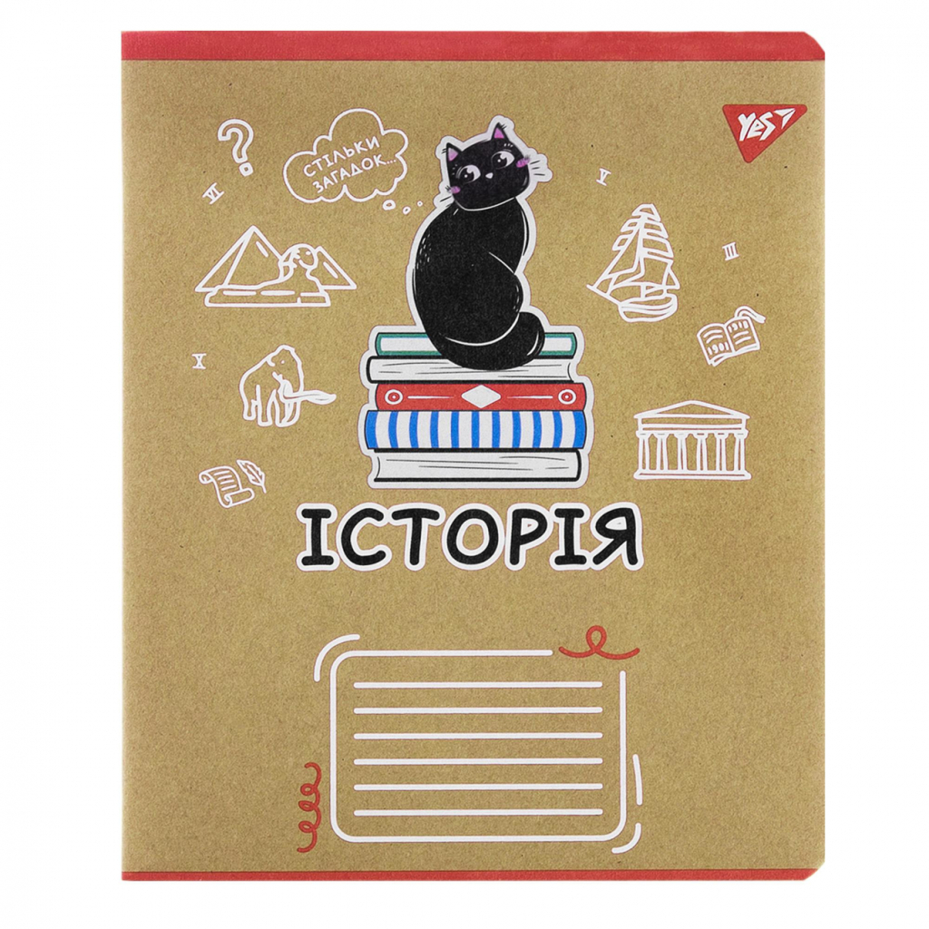 Зошит Yes предметний ІСТОРІЯ Black cat 48 аркушів, клітинка (767473) - зображення 1