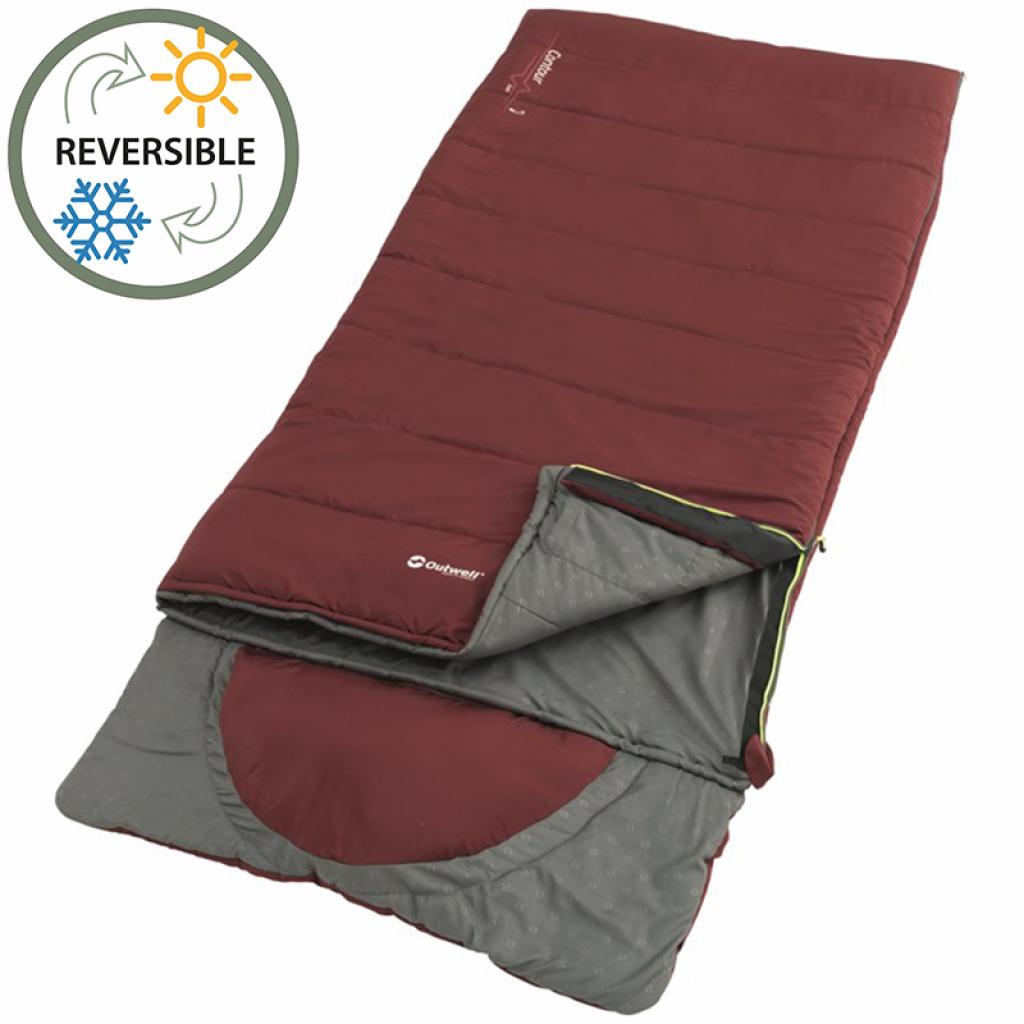 Спальний мішок Outwell Contour Lux Reversible -3C Red Right (928756) - зображення 2