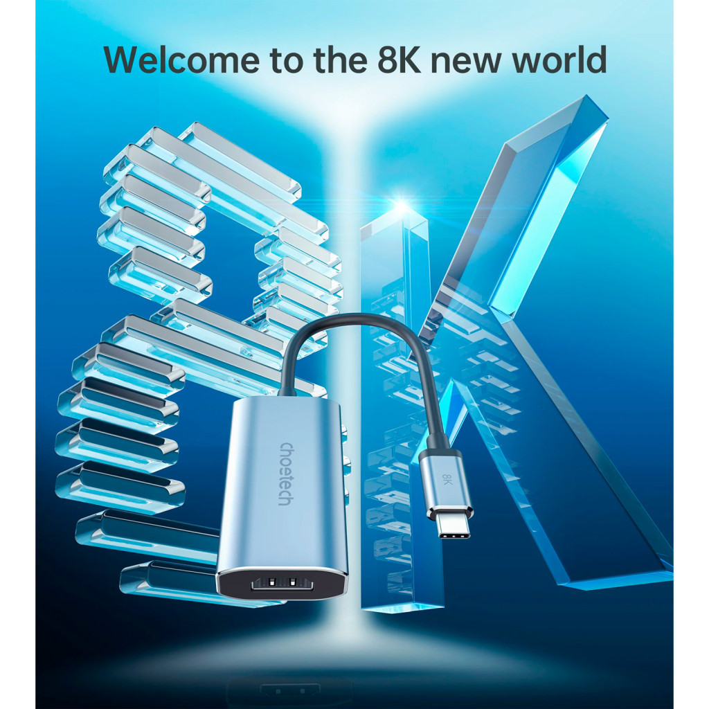 Перехідник USB-C to HDMI 8K 60 Hz Choetech (HUB-H16-GY) - изображение 8