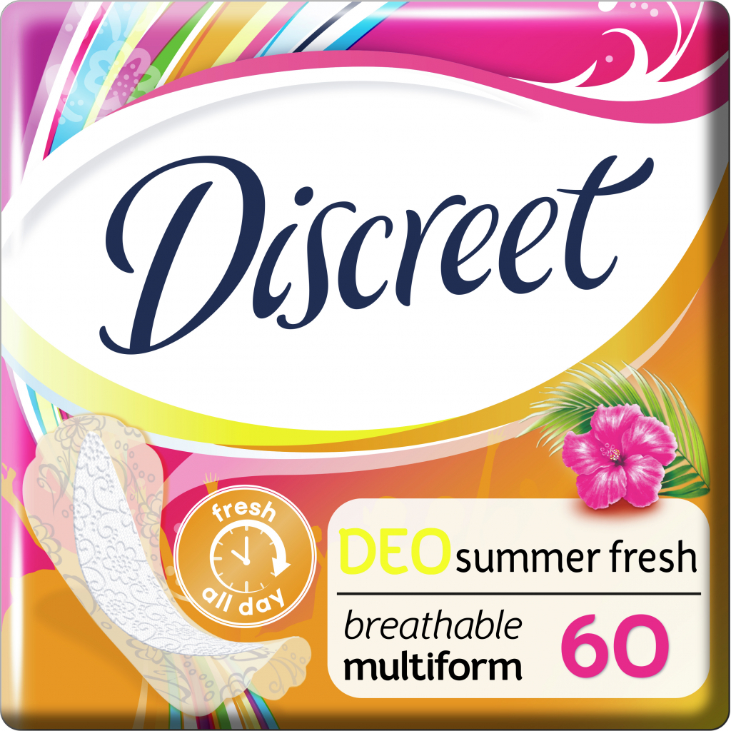 Щоденні прокладки Discreet Summer Fresh 60 шт (8001090162236) - зображення 1